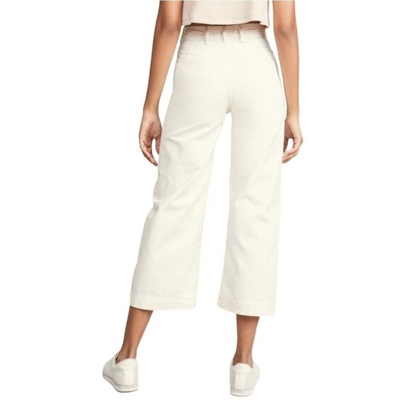 Free People We The Free Patti High Rise Cropped Wide Leg Pants Beige Size 29 - Picture 6 of 10